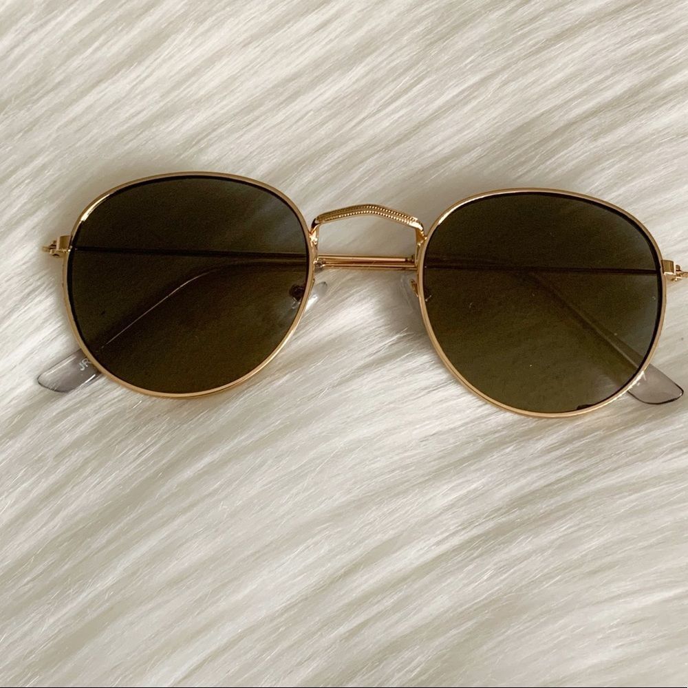 Golden Retro Sunglasses - Picture 2 of 3